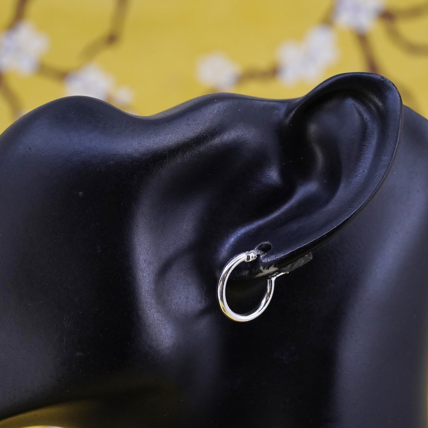 0.5”, Vintage Sterling 925 silver handmade earrings, 925 hoops