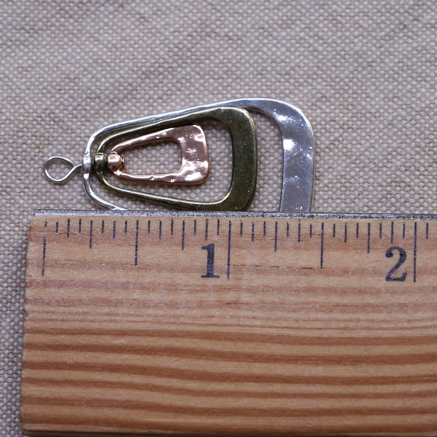 Vintage triple tone Sterling Silver 925 Handmade Pendant