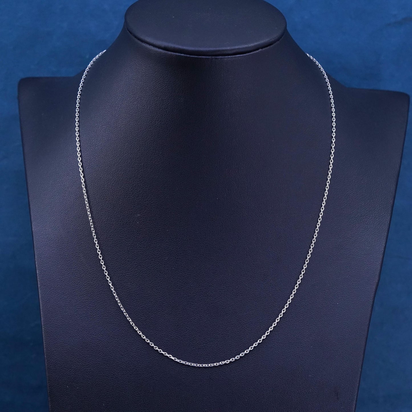 18”, 1mm, vintage Sterling silver handmade necklace, 925 circle chain