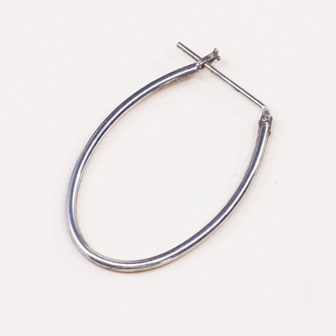 1", VTG sterling silver loop earrings, hoops, stamped 925