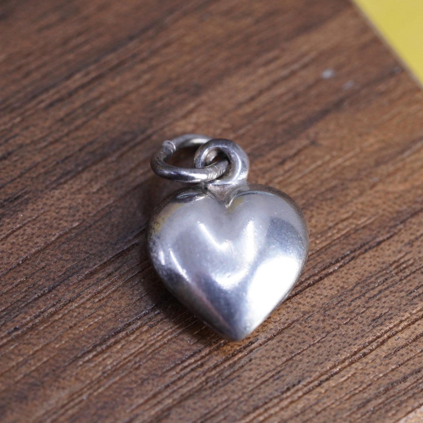 Vintage Sterling silver handmade charm, Italian 925 heart pendant