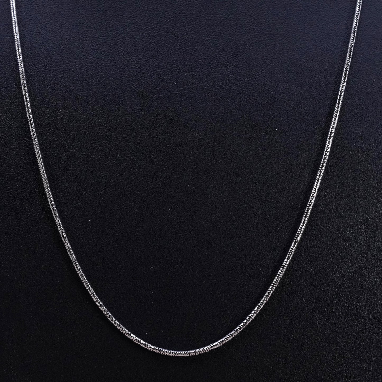 24", 2mm, vintage Sterling silver handmade necklace, 925 snake chain