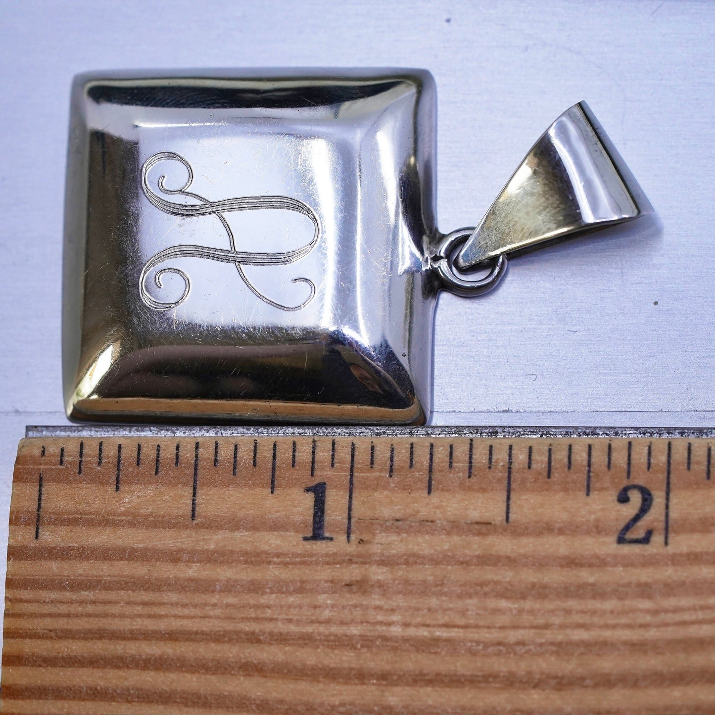 sterling silver handmade pendant, 925 tag charm initial "A, forever friend