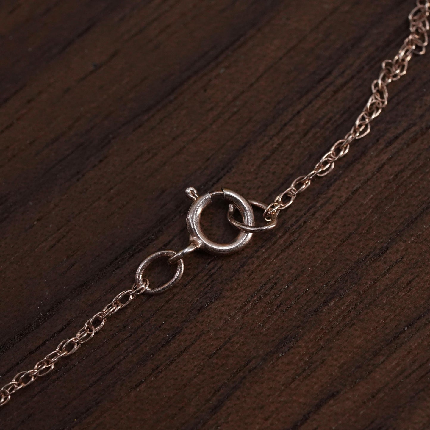 18”, vermeil rose gold Sterling silver necklace, 925 cluster crystal pendant