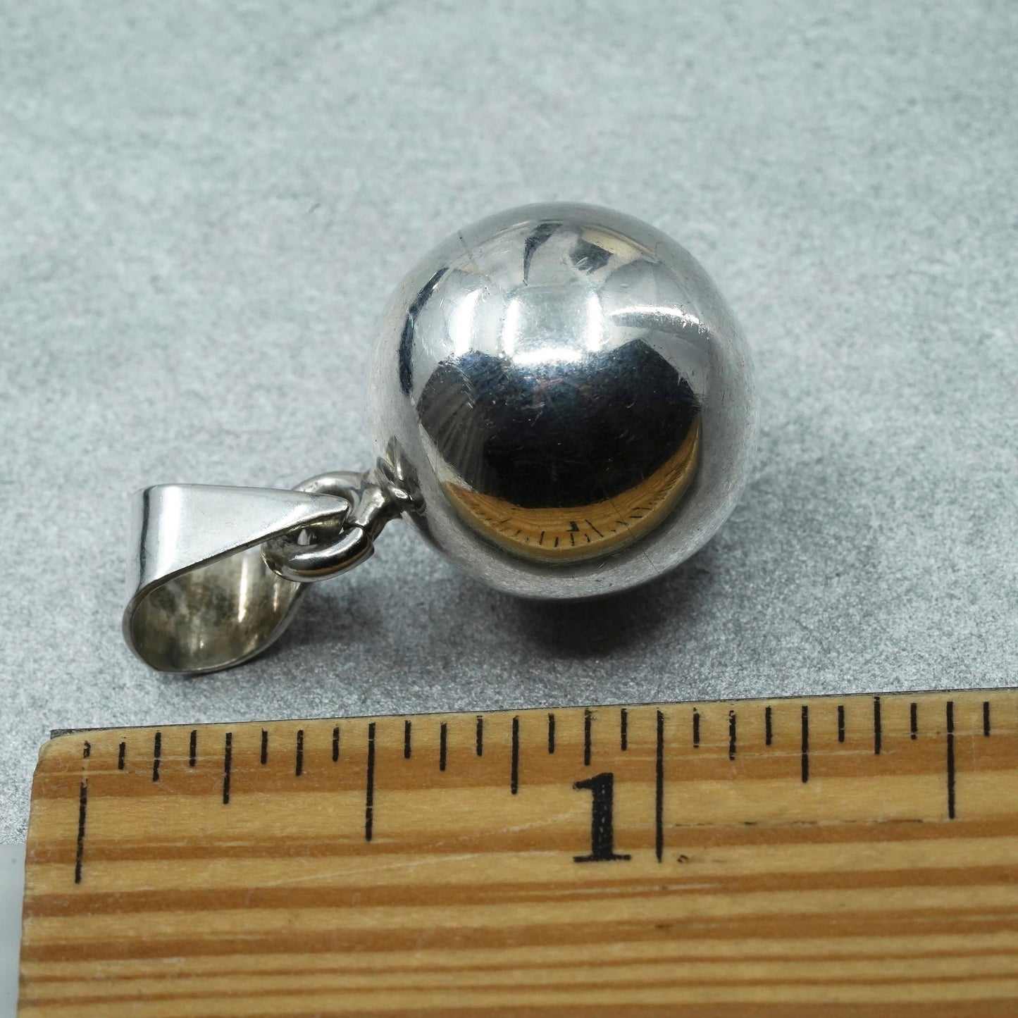Vintage Sterling 925 silver chime harmony ball, 925 bell