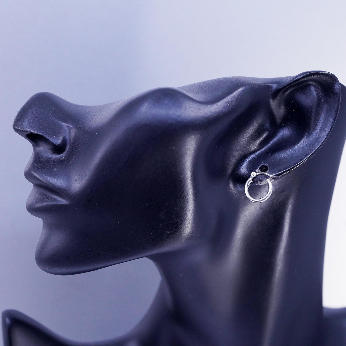 0.5", vintage Sterling silver handmade earrings, 925 hoops