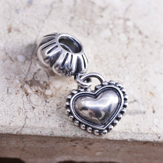 Vintage ALE sterling silver pendant, 925 heart charm embossed my special sister