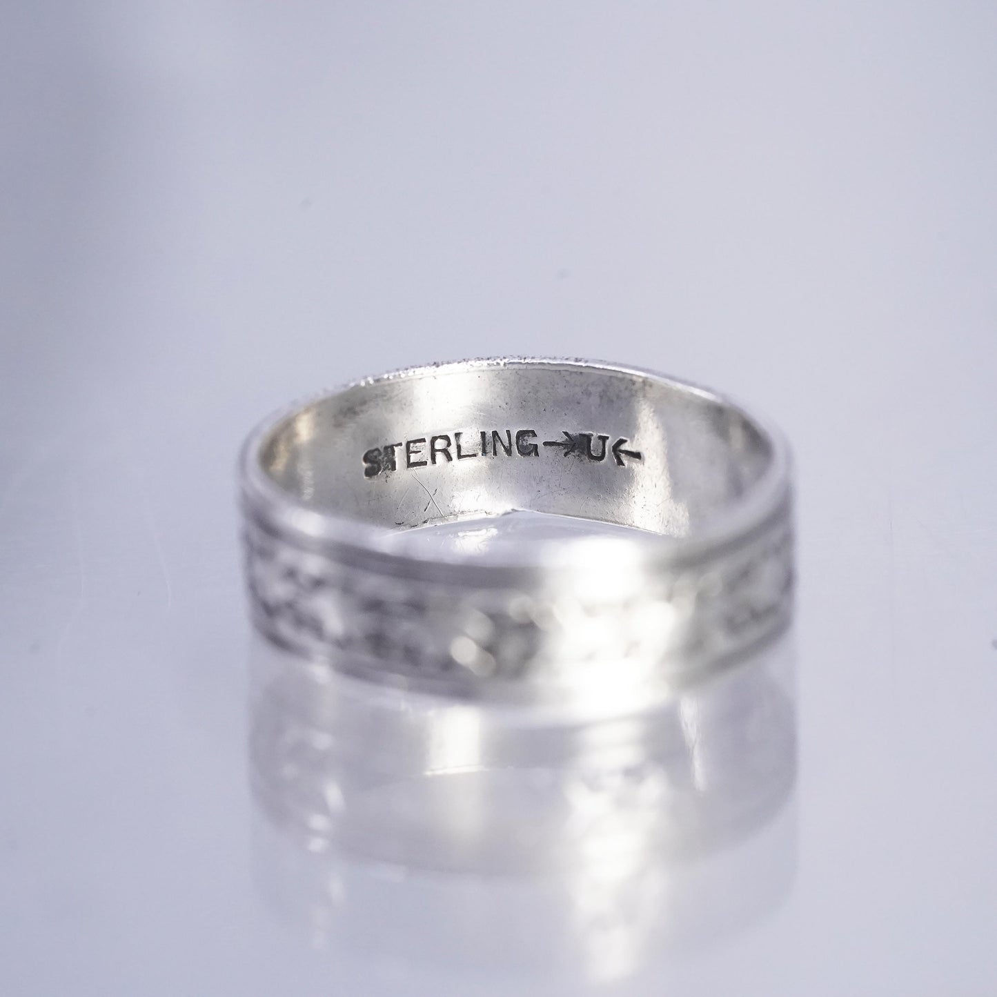 Size 5.25, VTG southwestern Uncas Silver Co Sterling 925 silver ring, band