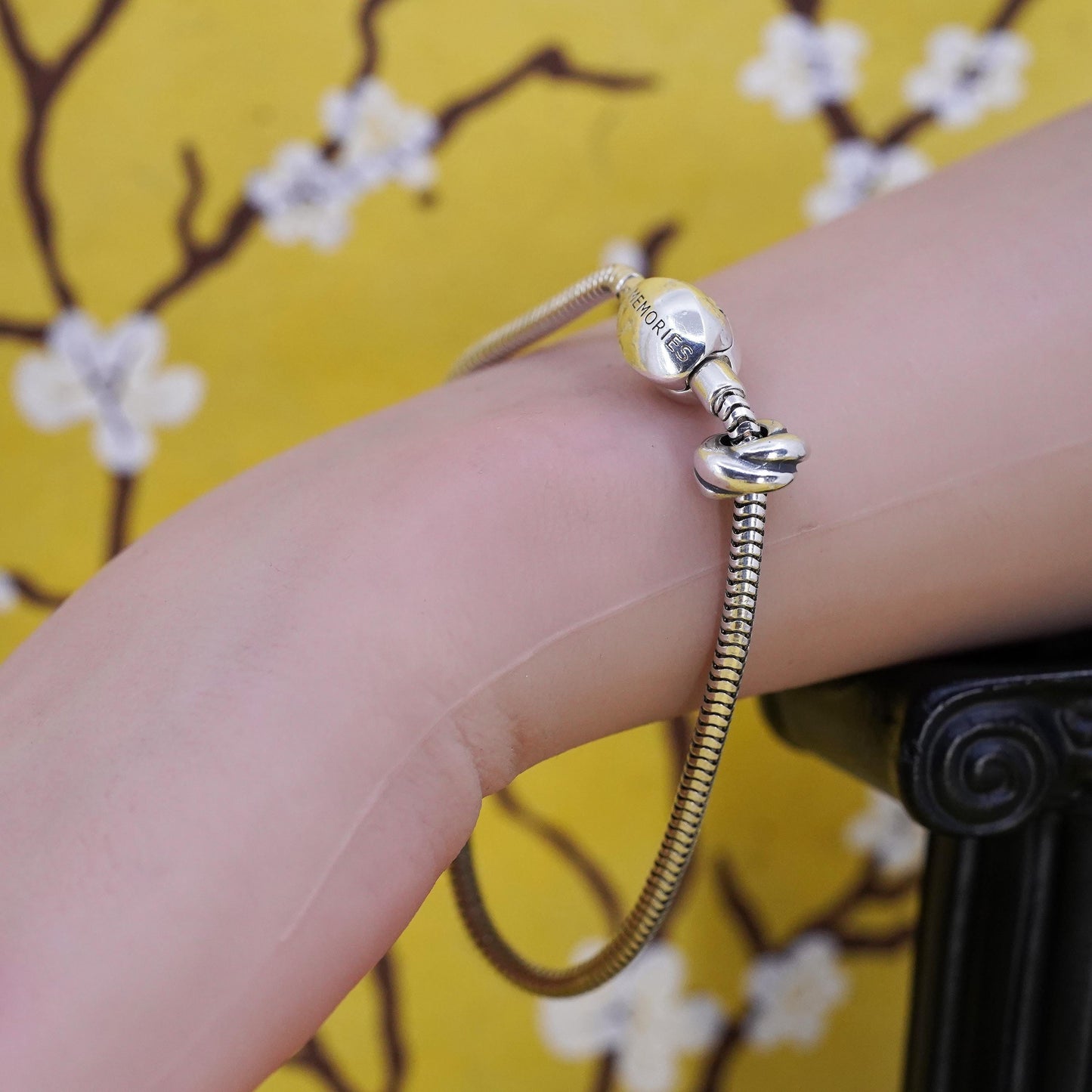 7.5" 3mm, Italian MA Michael Anthony Sterling silver snake chain, 925 bracelet