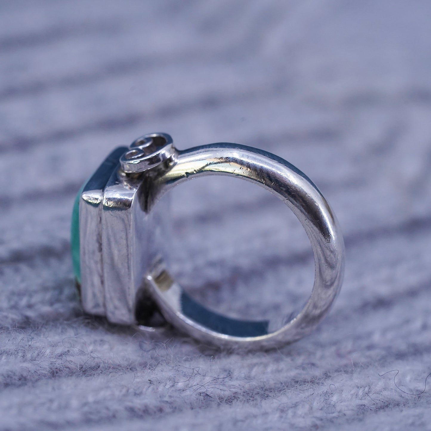 Size 6, Native American, southwestern Sterling silver handmade ring turquoise