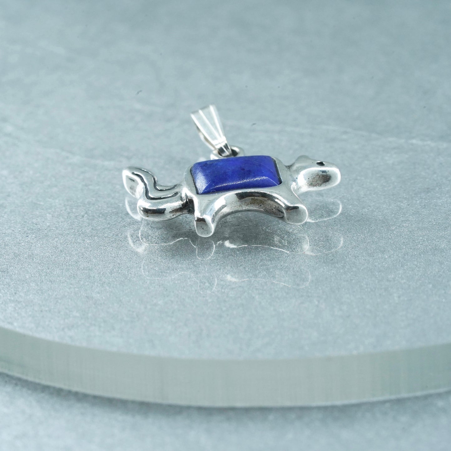 vintage Swift sterling 925 silver squirrel pendant with sodalite