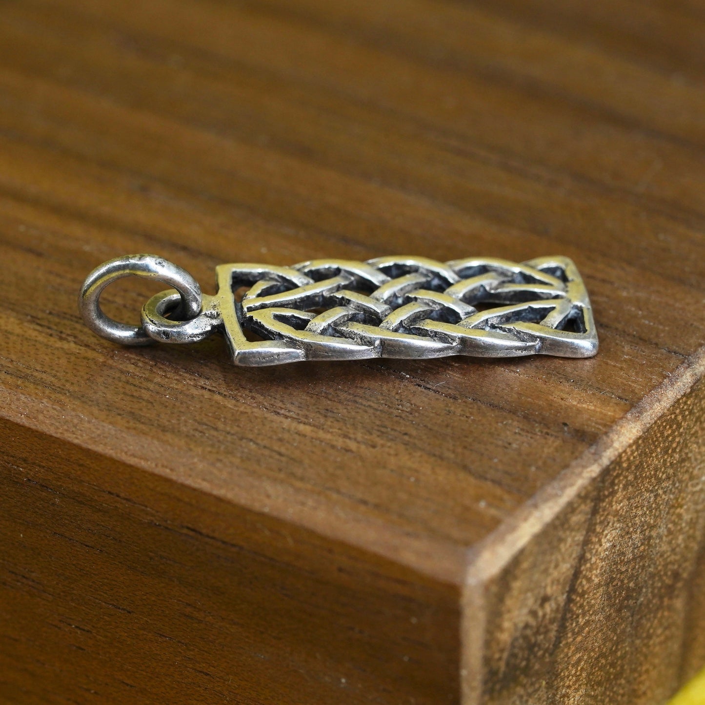 Vintage Sterling silver handmade pendant, 925 irish Celtic knot