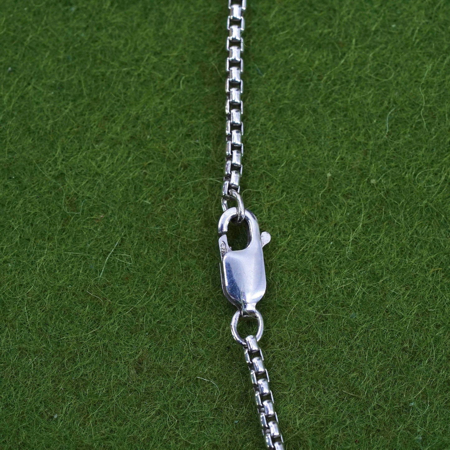 18" 2mm, vintage sterling silver box chain, 925 necklace