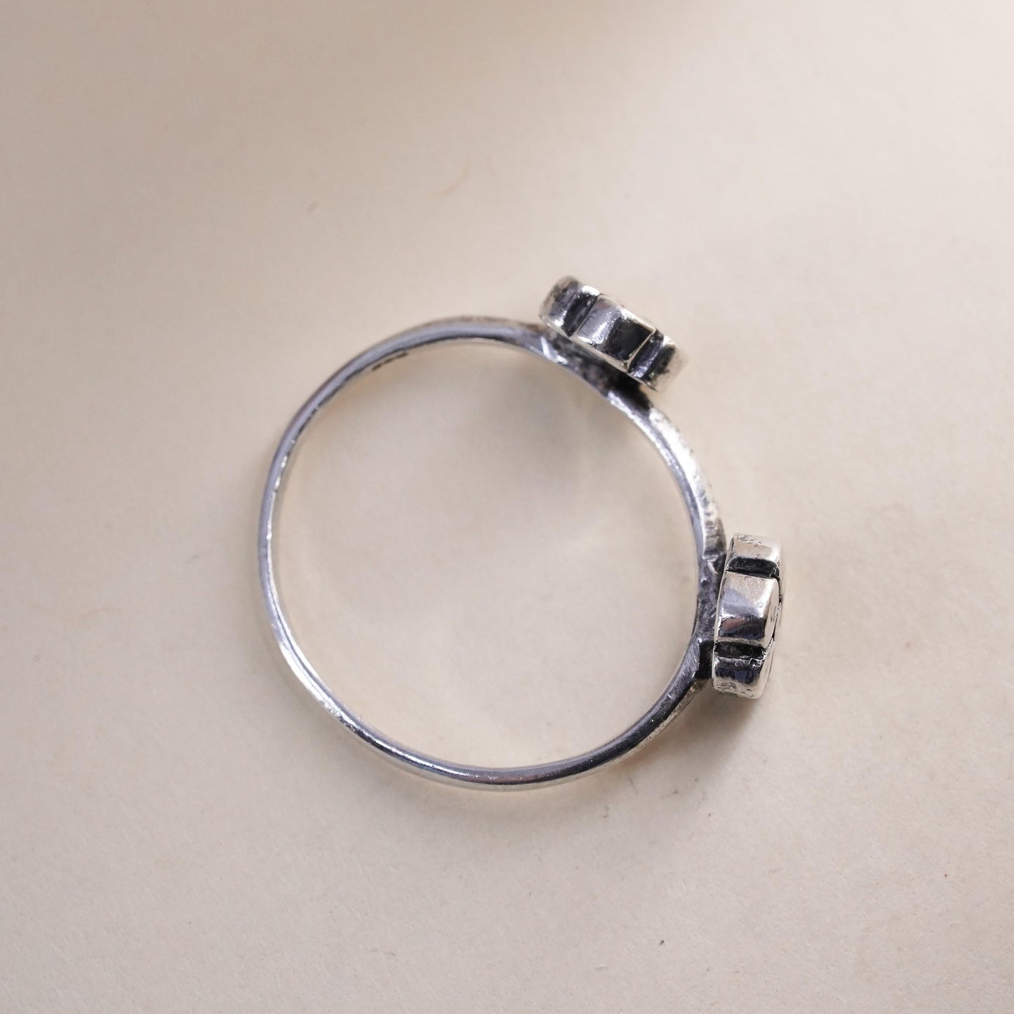 Size 5.5, vintage Sterling silver handmade ring, 925 flower