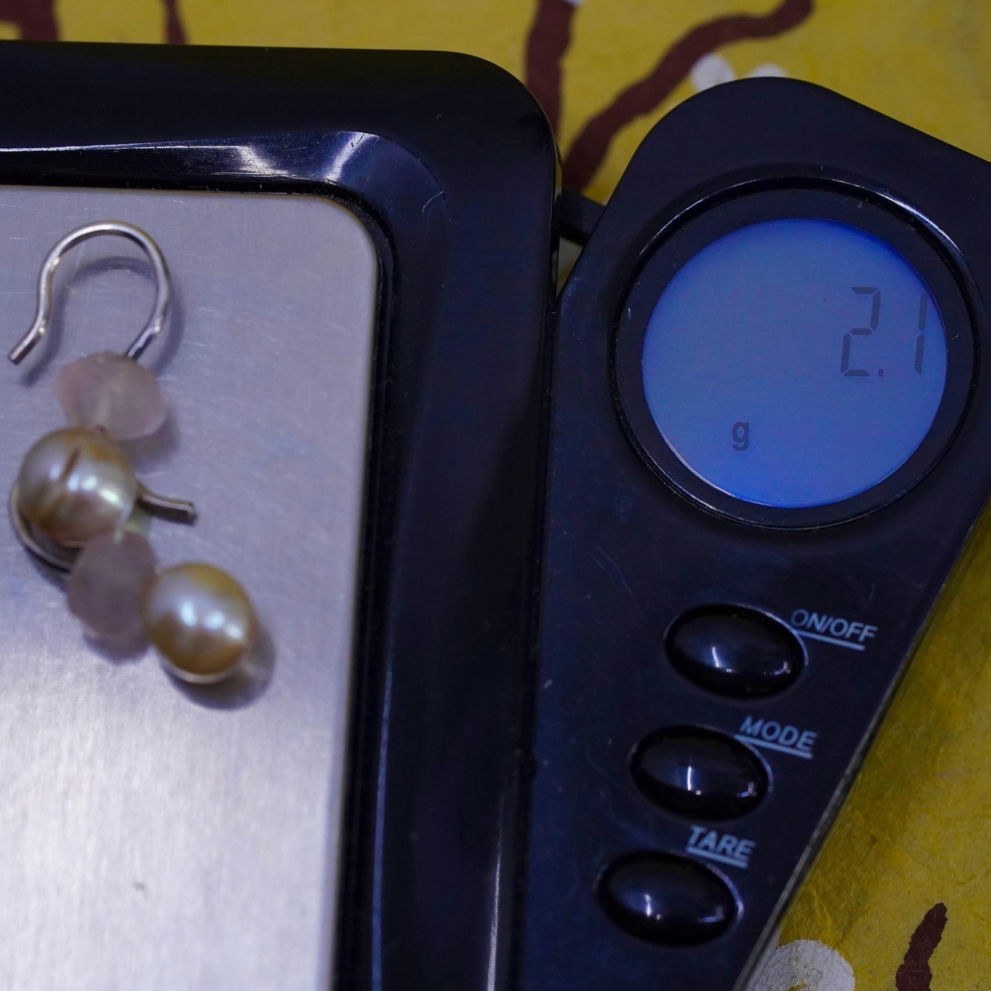 Vintage Sterling silver handmade earrings, 925 studs pearl pink quartz drops