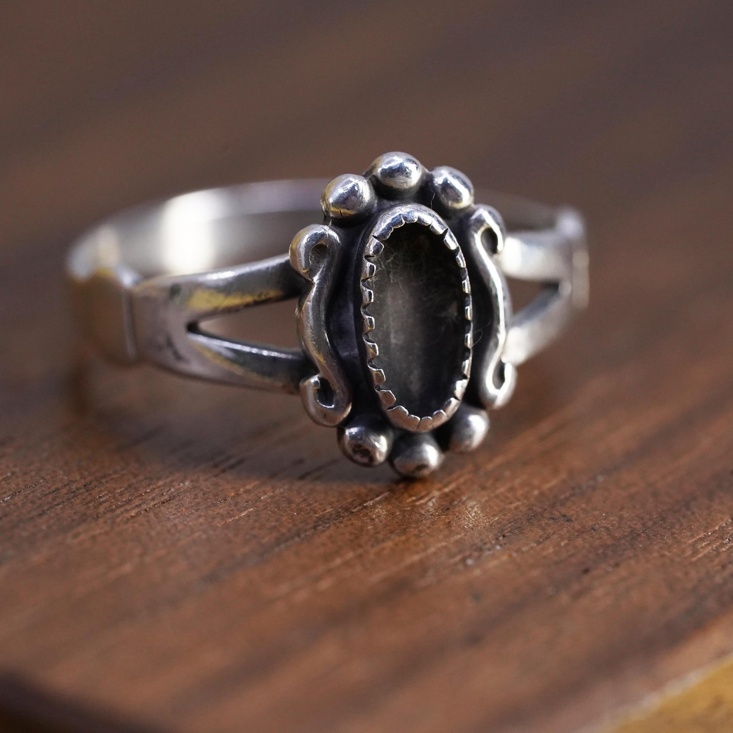 Size 6.5, vintage Wheeler jewelry Sterling silver handmade ring, 925 band