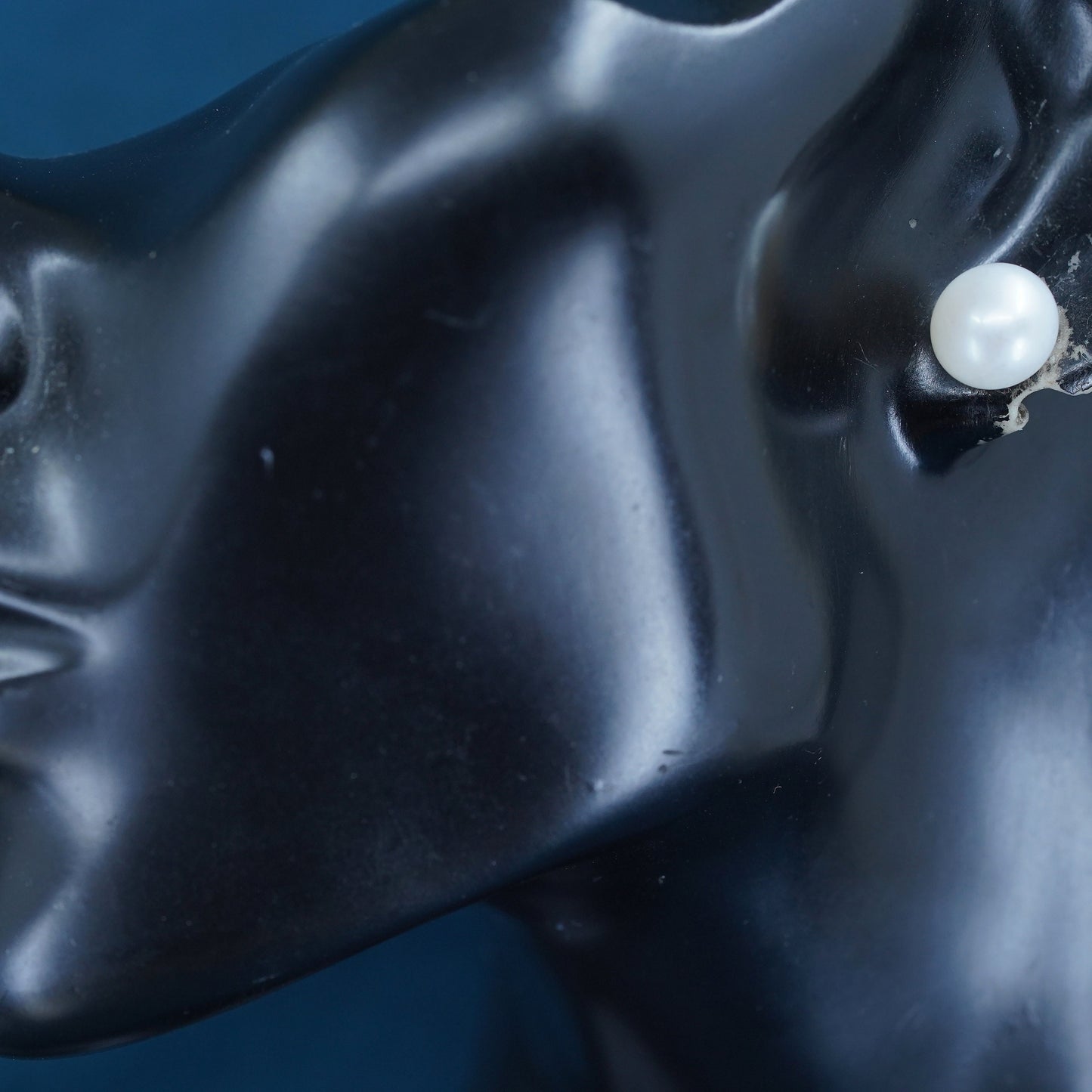 10mm, Sterling 925 silver with freshwater pearl studs earrings