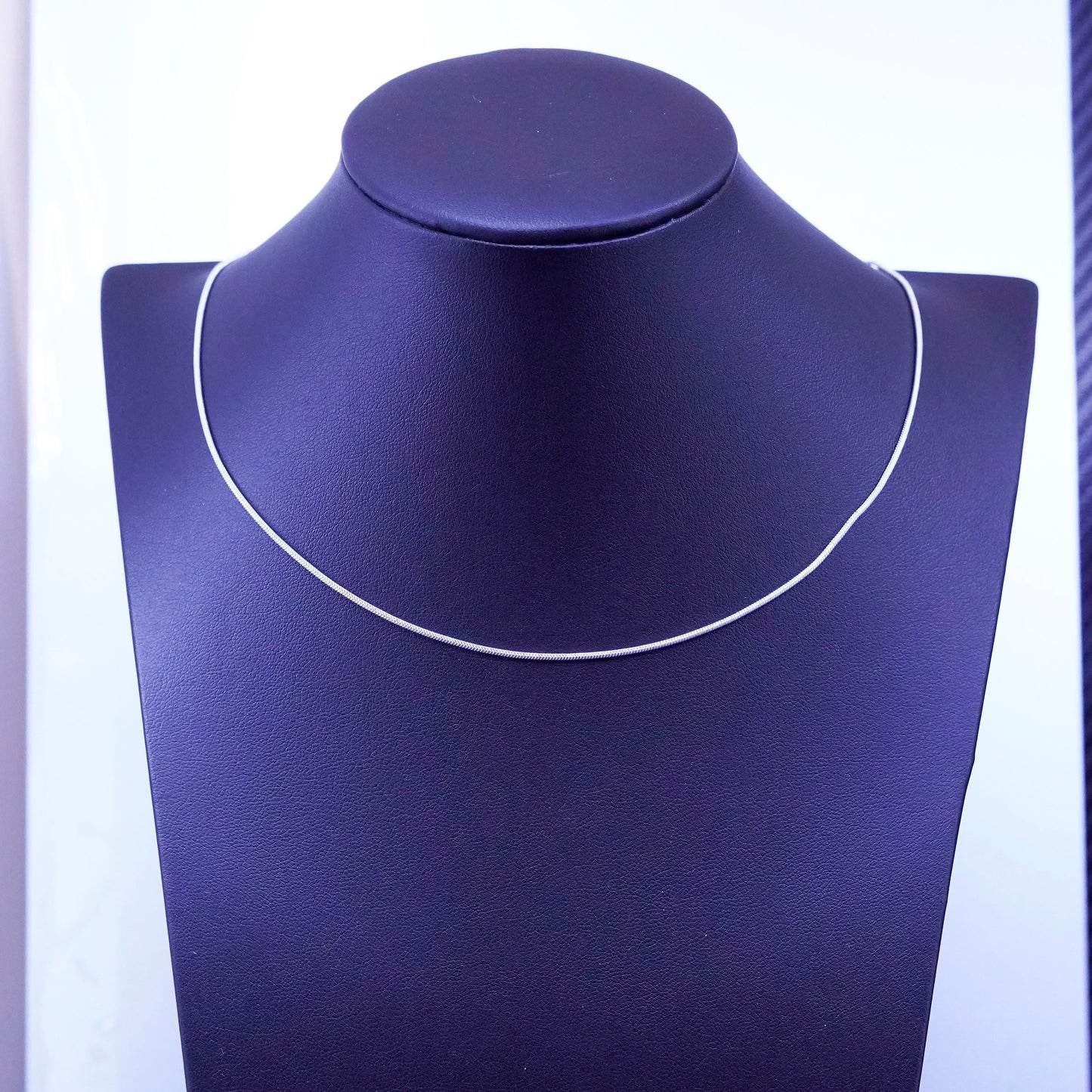 24”, 1mm, vintage Sterling silver handmade necklace, 925 snake chain