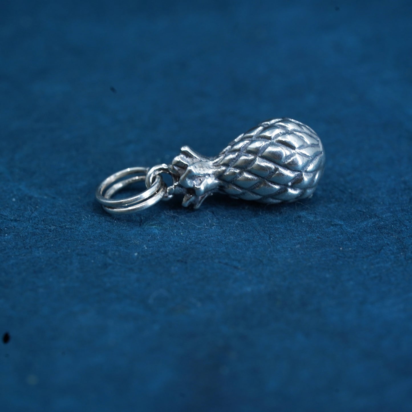 Vintage Sterling silver handmade pendant, 925 pineapple charm