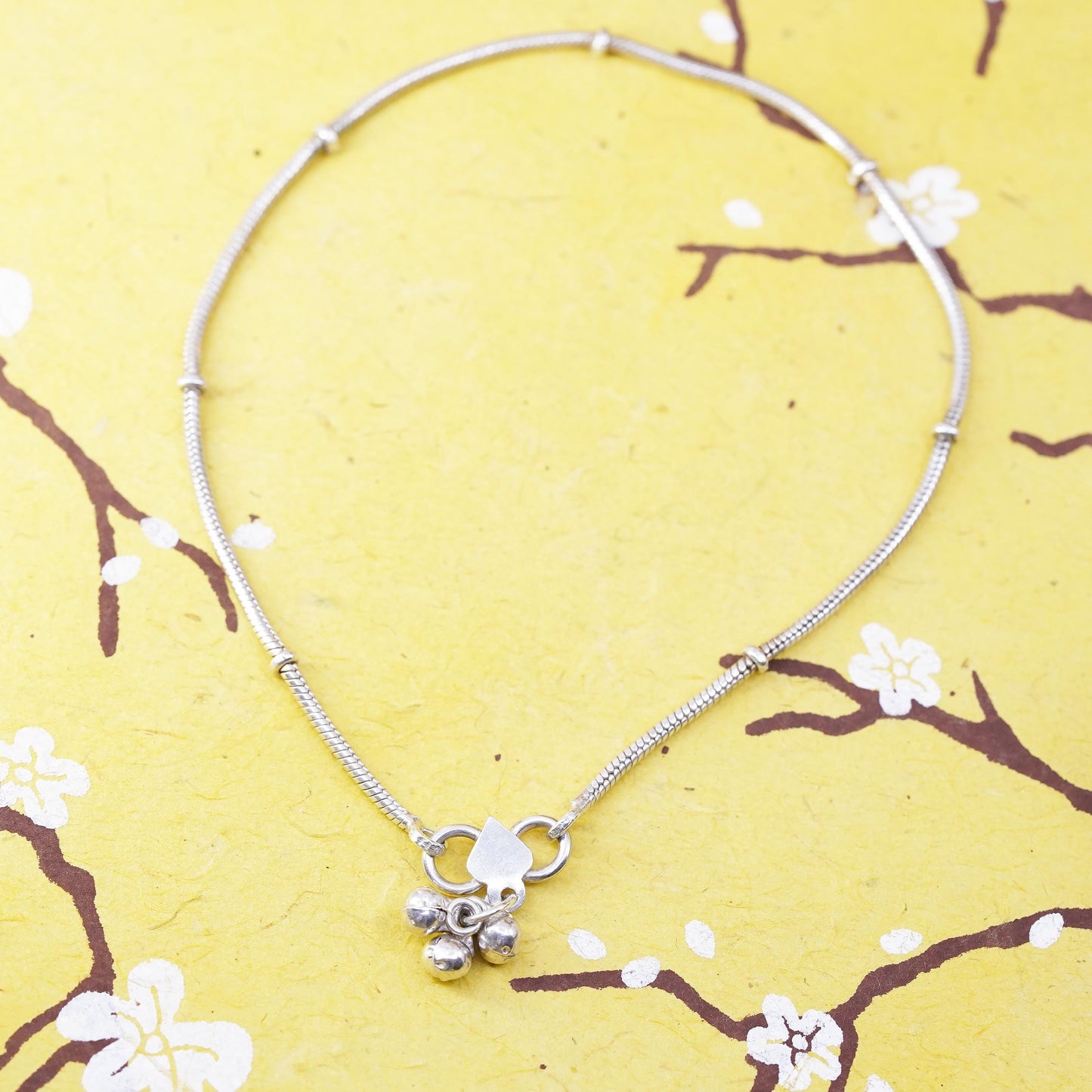 10.5", Sterling silver Novica Sterling Silver 'Jaipur Dancer', 925 anklet
