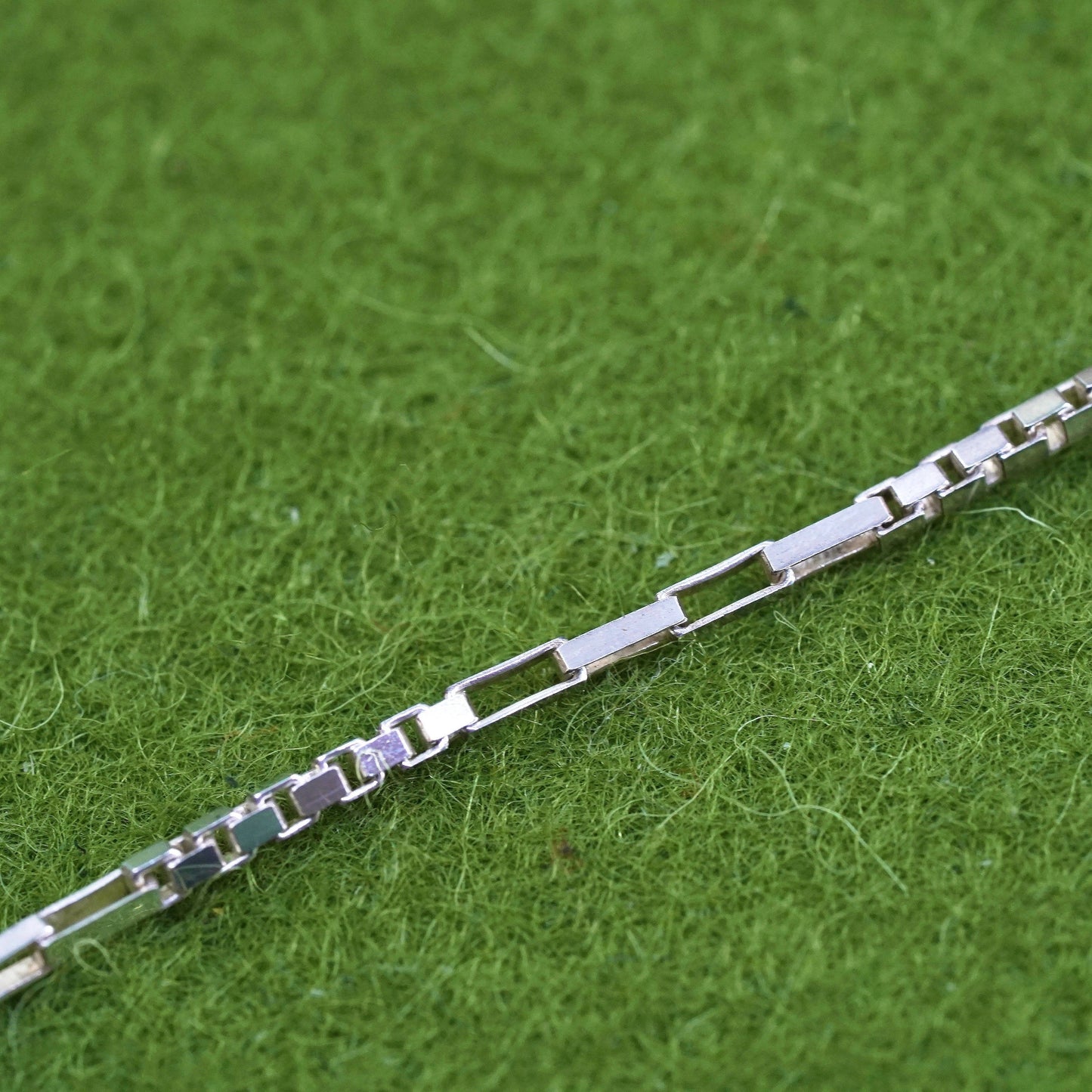 18", 1.6mm, vintage sterling silver box chain, 925 necklace