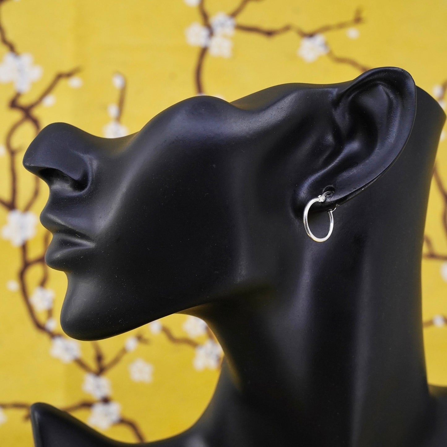 0.5”, Vintage Sterling 925 silver handmade earrings, 925 hoops