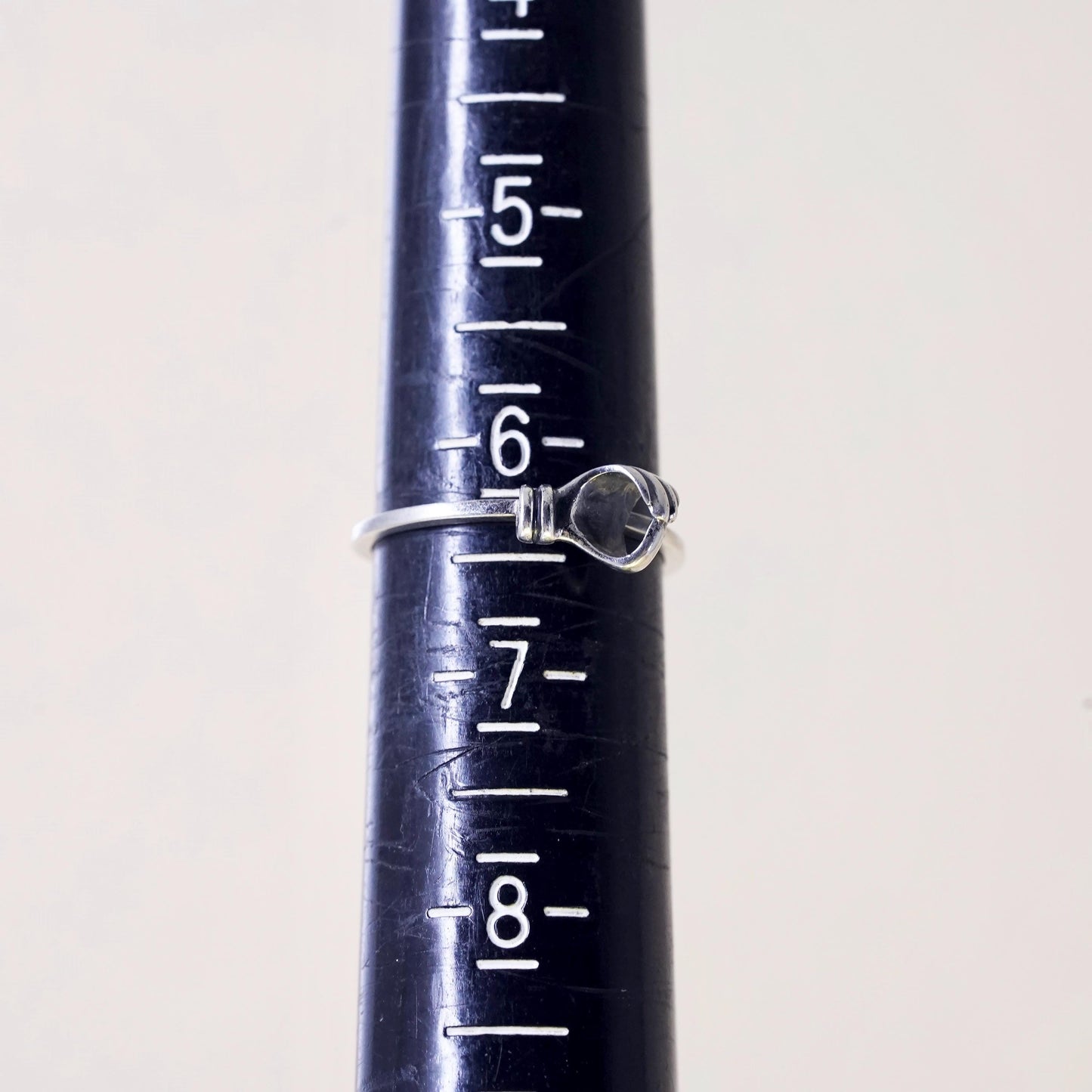 Size 6.25, vintage Sterling silver handmade ring, 925 hand stackable band