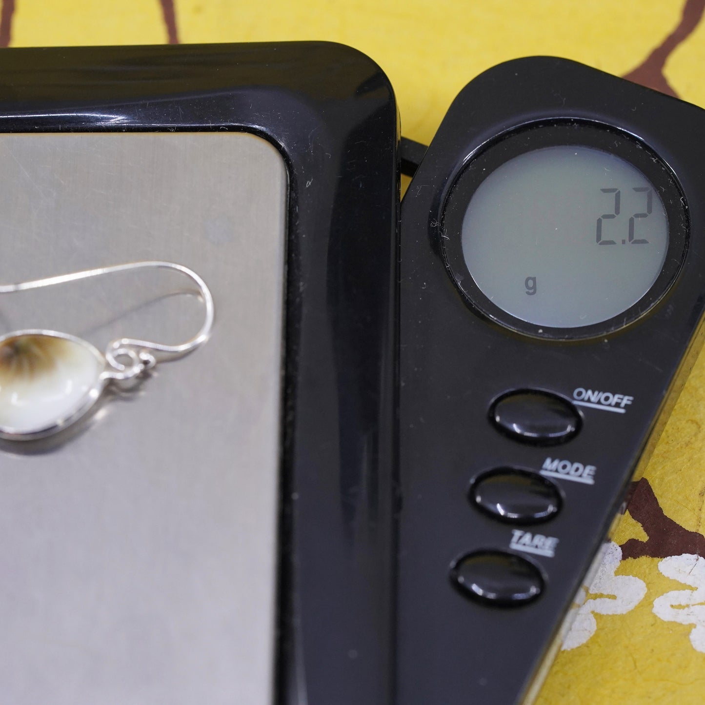 Sterling 925 Silver Shiva eye teardrop earrings | Mexican Jewelry, fossil shell
