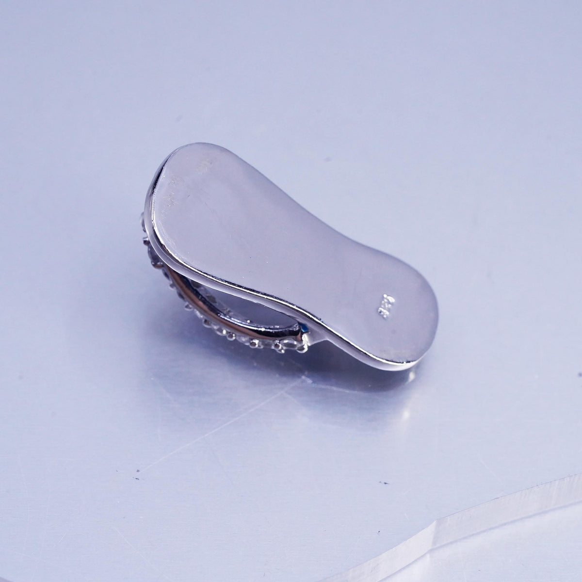 Sterling 925 Silver South Carolina Flip Flop, Enamel Palmetto Tree Pendant