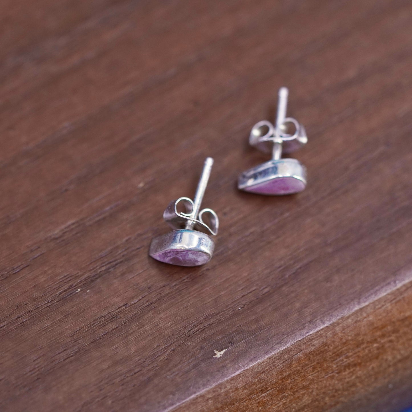 Vintage Sterling 925 silver studs with mother of pearl, earrings