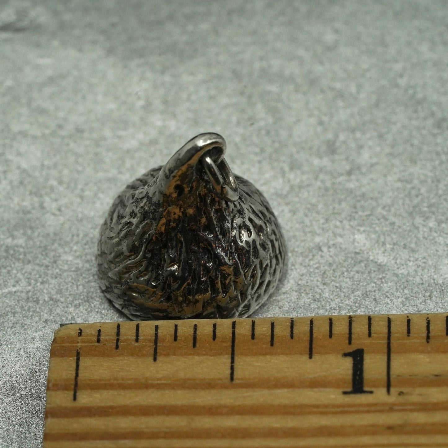 vintage Sterling silver handmade charm, 925 kisses chocolate pendant