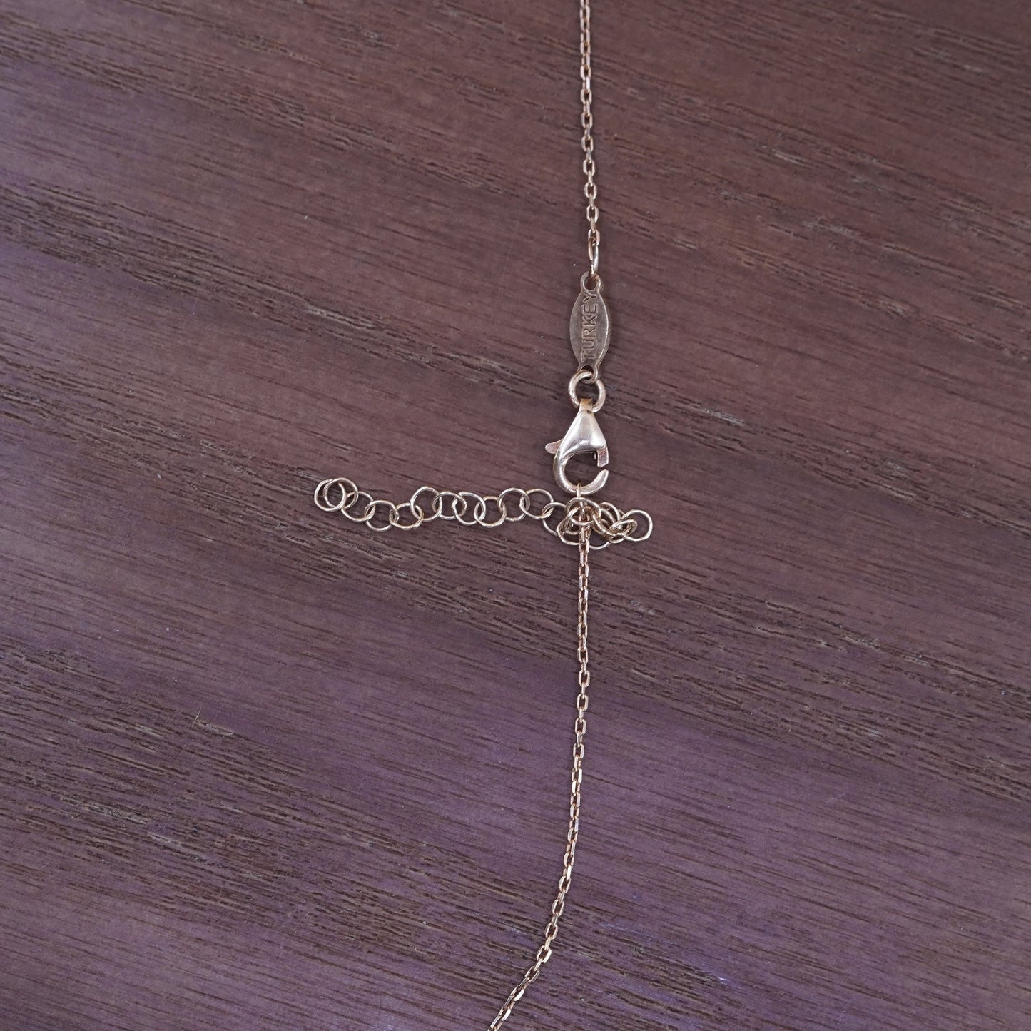 16+2”, vermeil gold Sterling silver necklace, 925 circle chain sapphire pendant