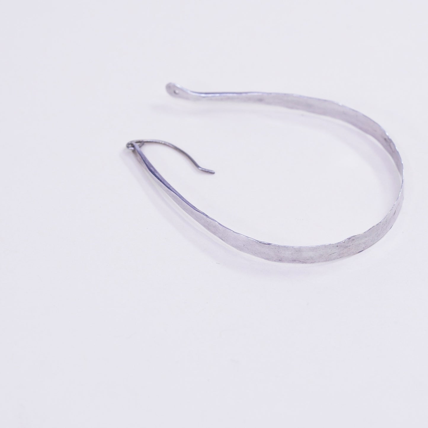 2”, Vintage sterling 925 silver loop earrings, oval hoops, silver tested