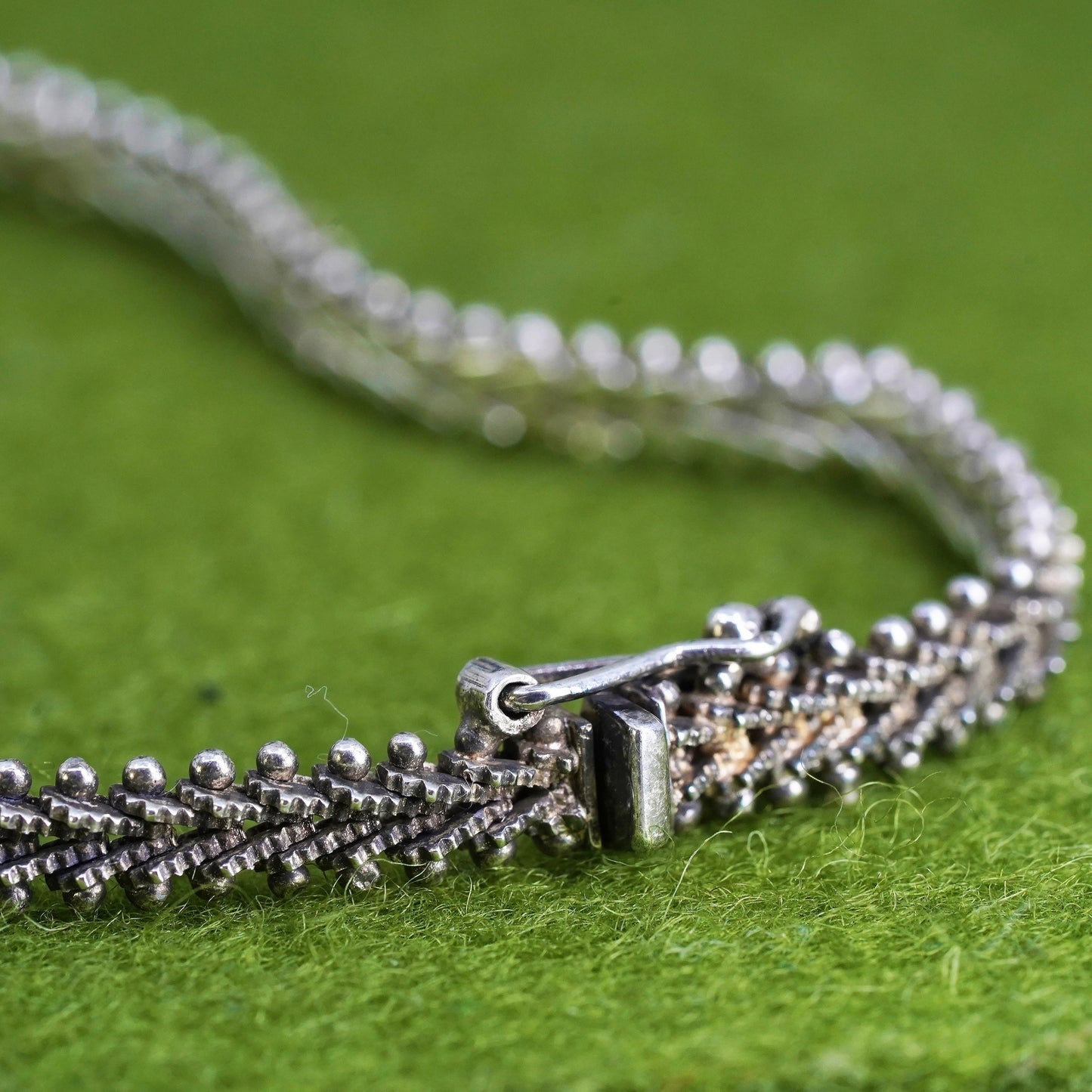 7” 5mm, sterling silver handmade bracelet, charm bracelet, 925 wheat link chain