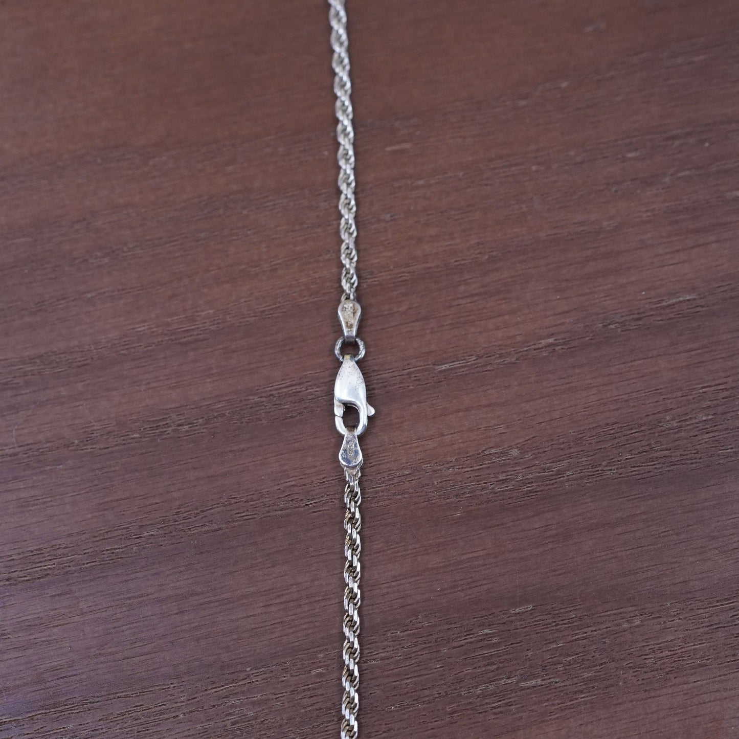 18”, 2mm, vintage Sterling silver necklace, 925 French rope chain