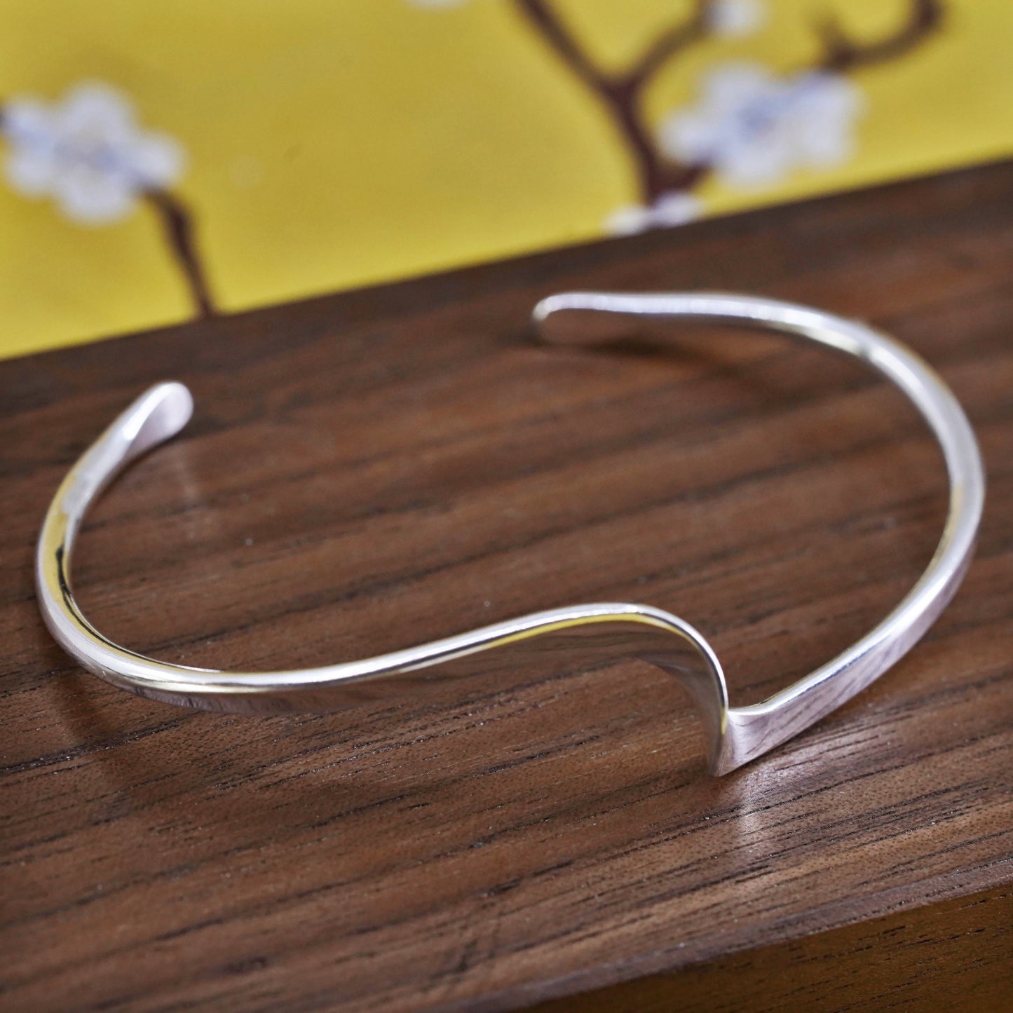 6", Vintage southwestern Sterling silver handmade bracelet, 925 twisted cuff