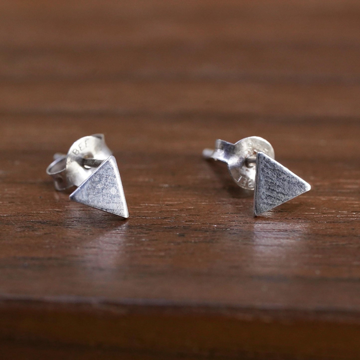 Vintage Bee Sterling silver triangular shape studs, 925 earrings