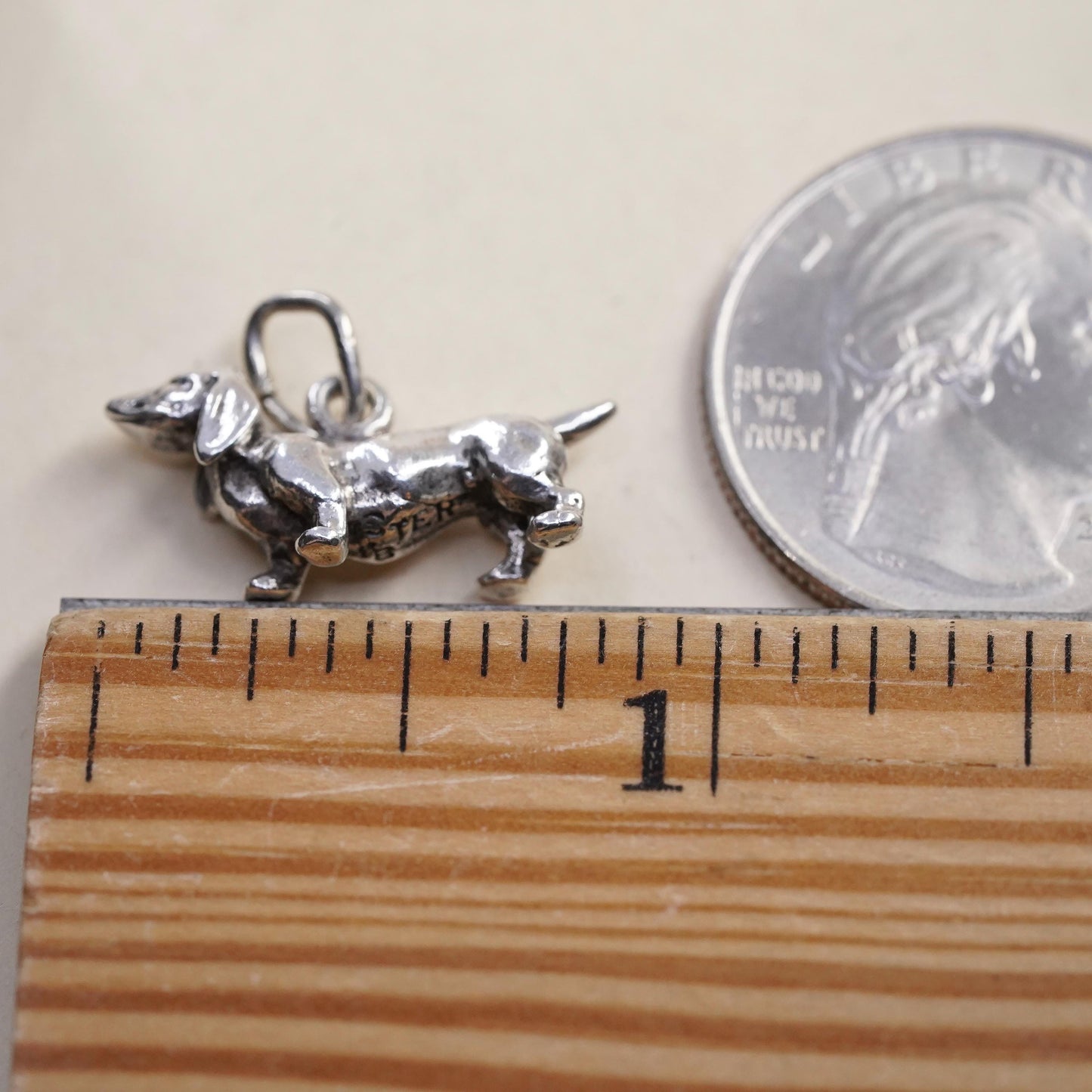 Sterling Silver Dachshund Charm Wiener Dog Pendant Sausage Dog Doxie Jewelry