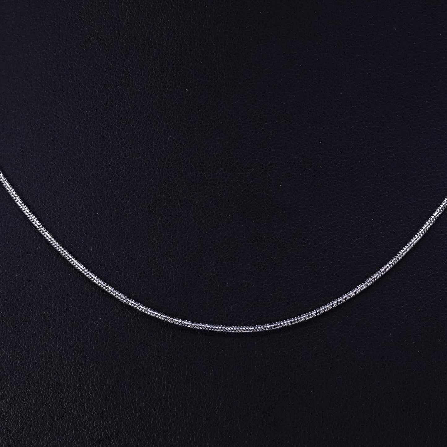20” 1mm, vintage Italy Sterling 925 silver snake chain necklace