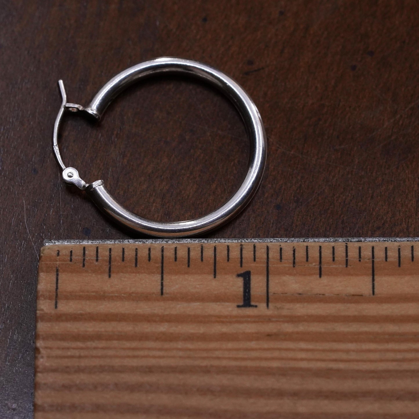 1", Vintage sterling silver single earring, fashion minimalist primitive hoop