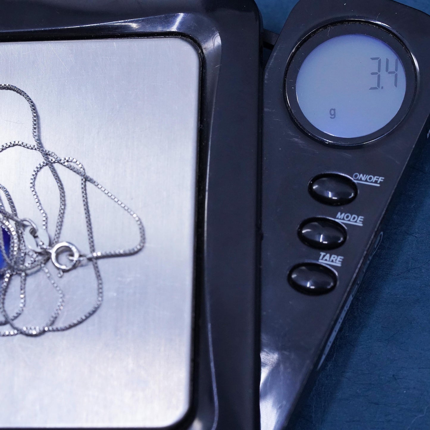 18”, Vintage Sterling silver 925 pendant, sea washed glass with dolphin charm