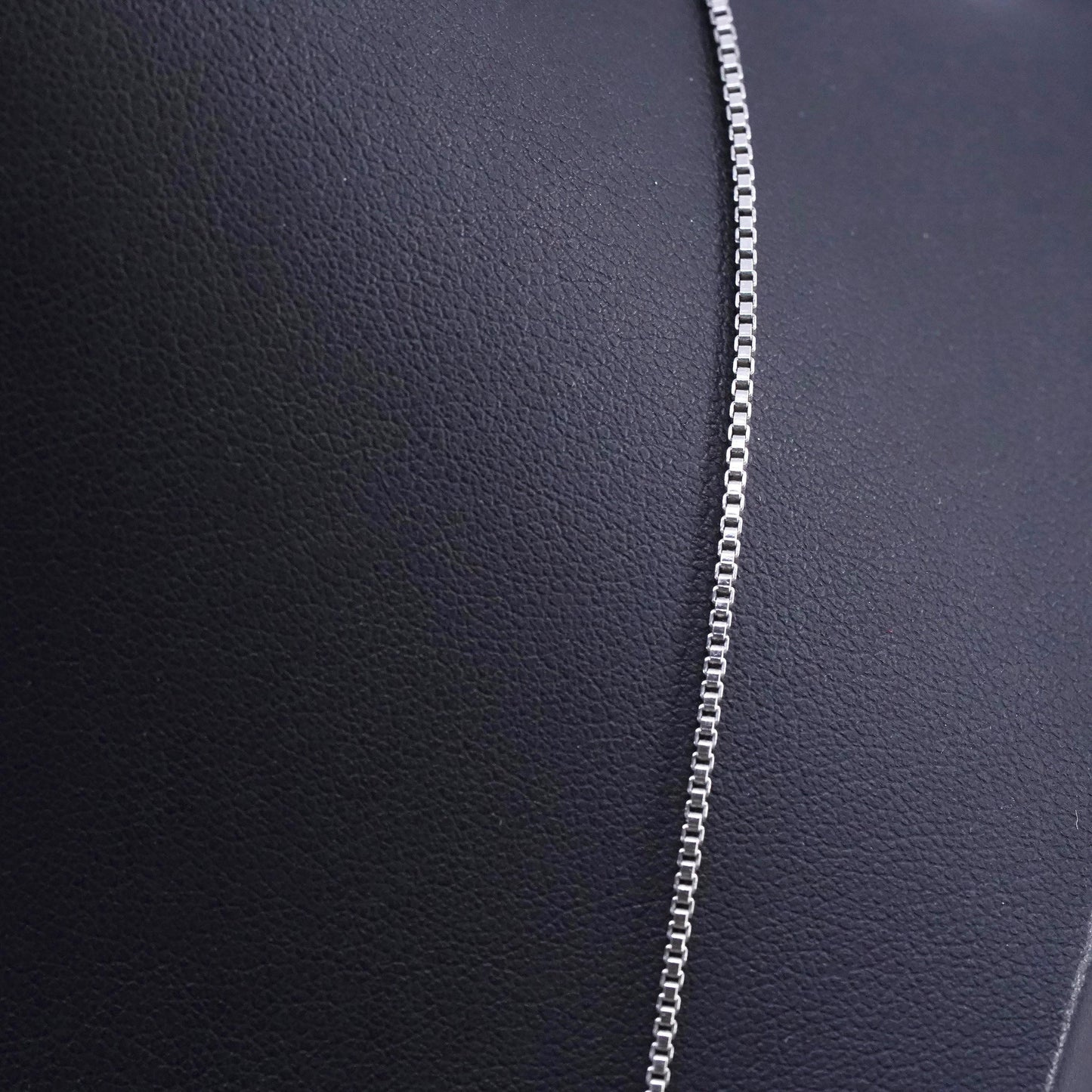 30”, 1mm, vintage Sterling silver handmade necklace, 925 box chain