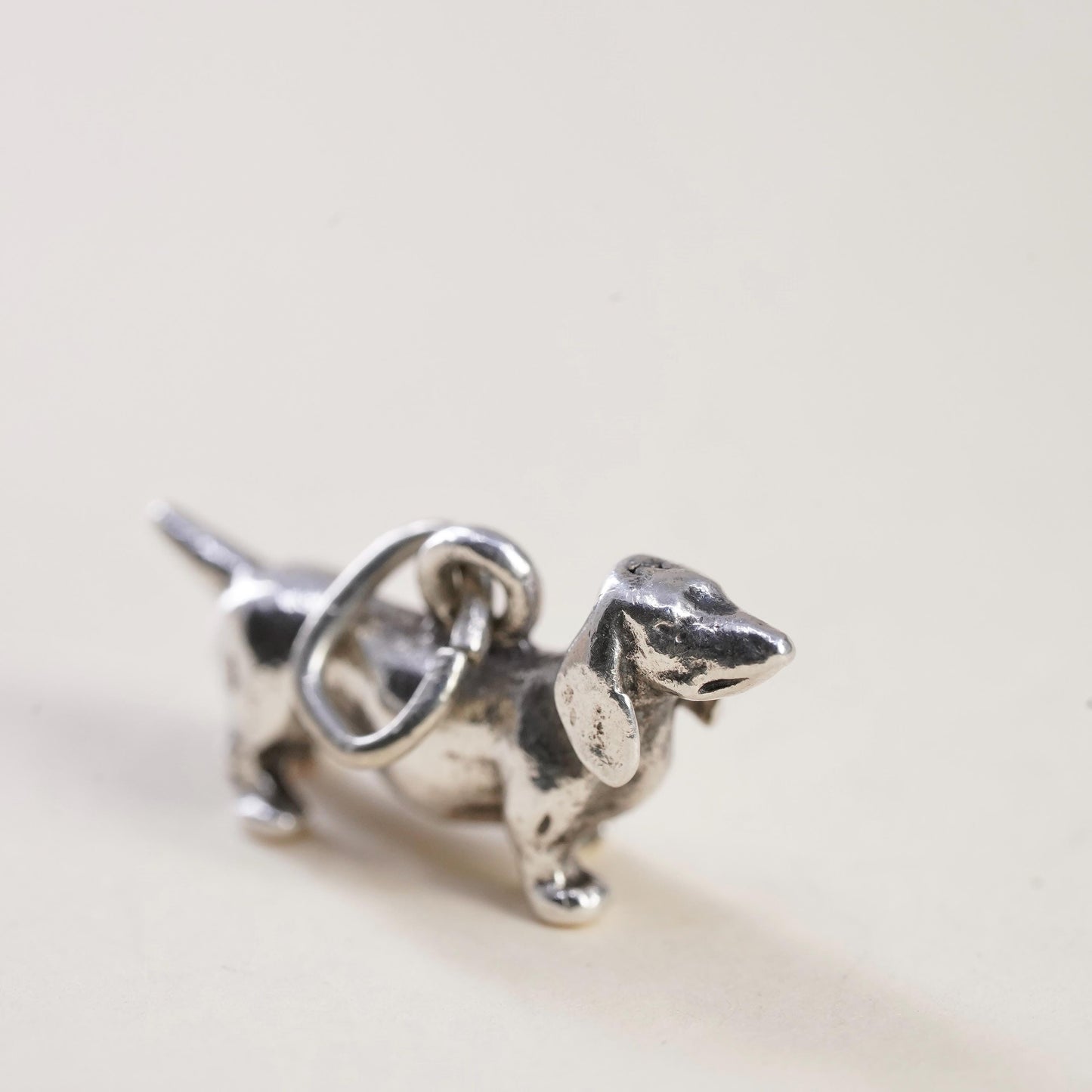 Sterling Silver Dachshund Charm Wiener Dog Pendant Sausage Dog Doxie Jewelry