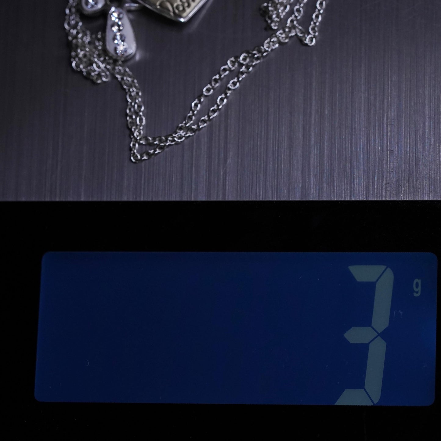 16+2”, Sterling silver necklace, 925 cross tag “all things are possible pendant