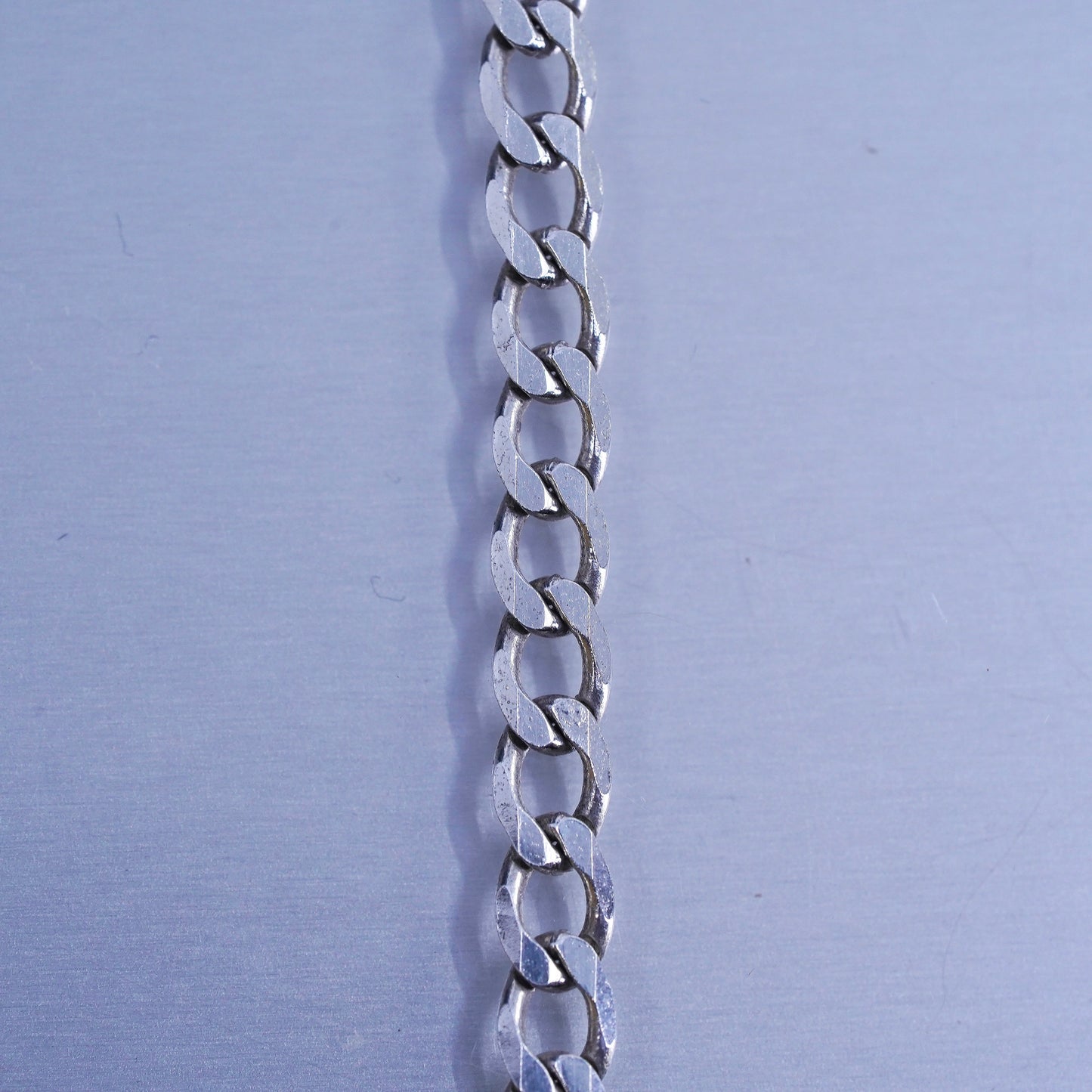 20” 5mm, vintage Italy Sterling 925 silver curb chain necklace