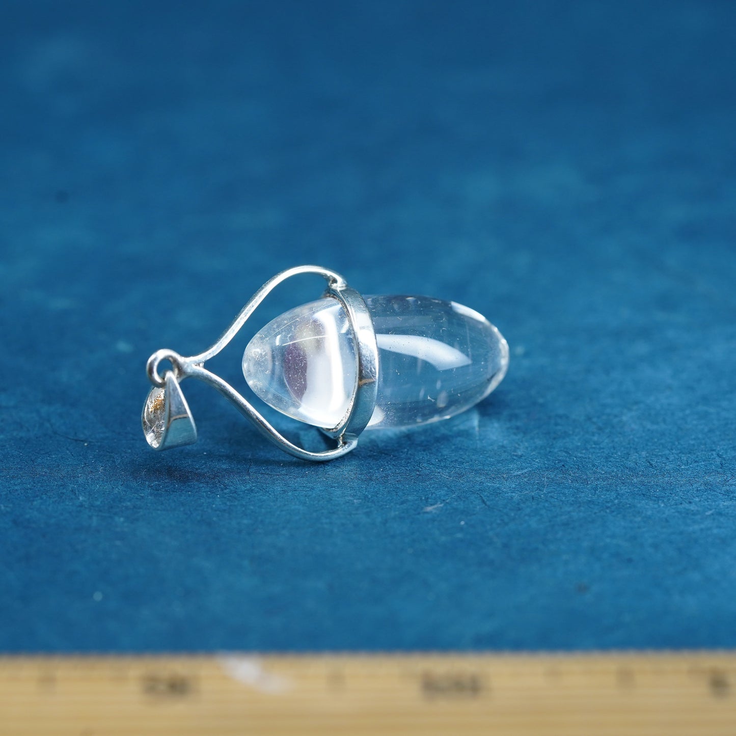 handmade sterling 925 silver charm pendant with healing crystal and amethyst