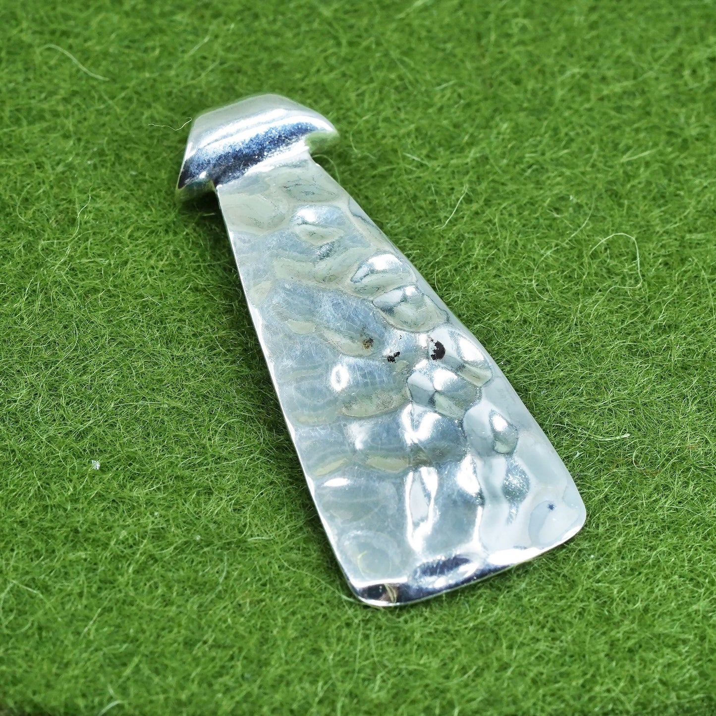 Retired Silpada handmade Sterling 925 Silver Hammered tag Pendant