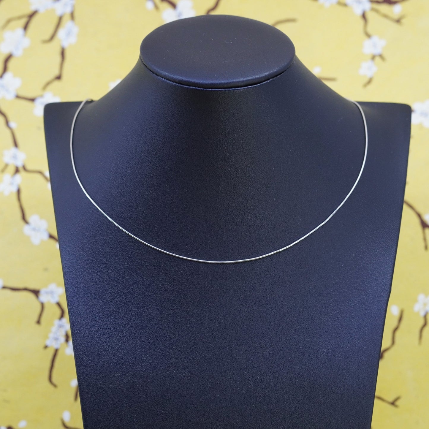 24”, 1mm, vintage sterling silver snake chain, textured 925 necklace