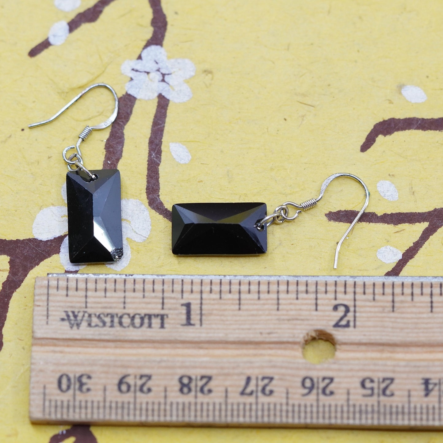 Vintage Sterling 925 silver handmade earrings with oval smoky topaz