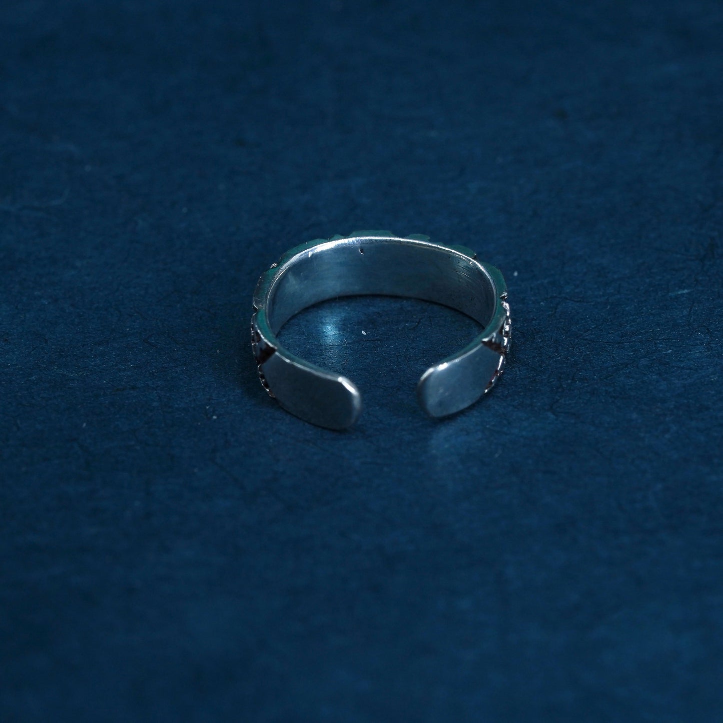 Size 2.5, vintage Sterling silver handmade ring, 925 textured band